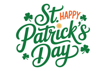 Fototapeta premium St patrick's day greeting with shamrocks