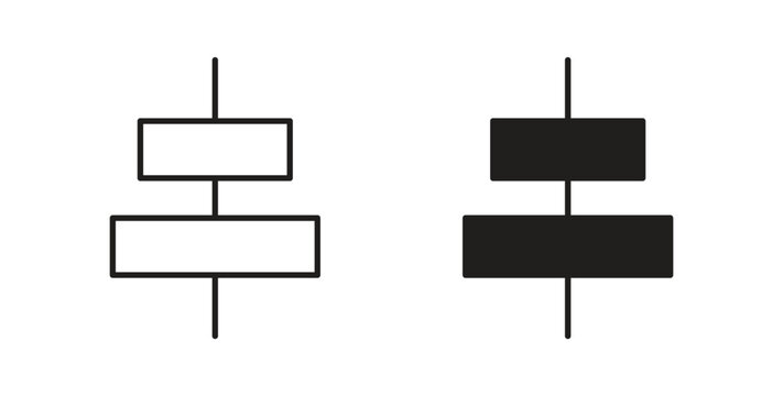 Align center icon in line design. Editable stroke icon.