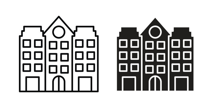 Amsterdam icon in line design. Editable stroke icon.