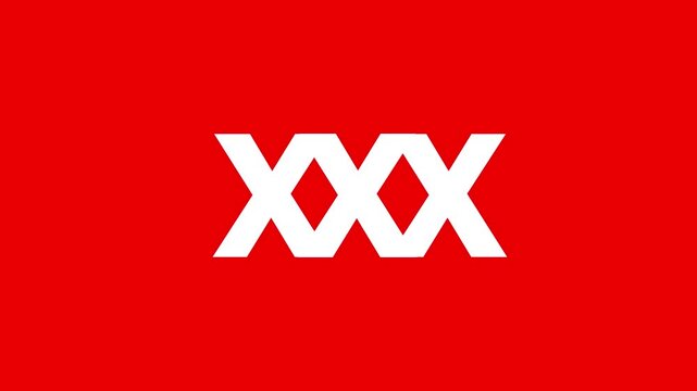 bold xxx text animation on red background graphic placeholder symbol motion graphics element for video editing intro transition and broadcast design