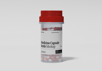 Pill Capsule Bottle Mockup