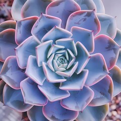 Obraz premium Beautiful succulent plant echeveria close up in a pot