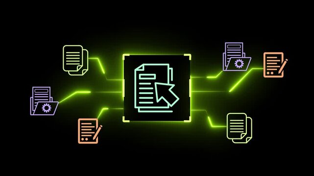 Digital checklist and document approval concept on the transparent background. Survey evaluation, and efficient workflow management. Motion graphics of online document approve idea. 4k animation.