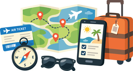 travel concept vector illustration © Suma