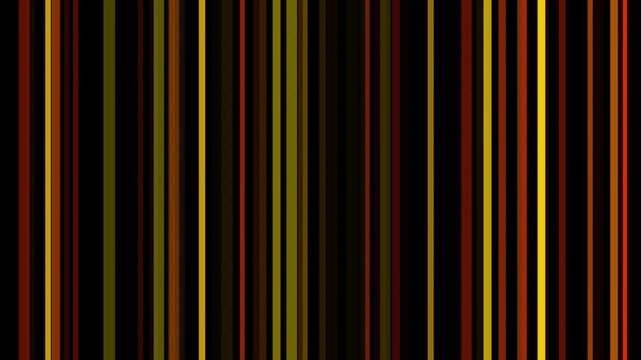 黄色や赤い縦線が動く、4K画質、背景透過のループ素材
