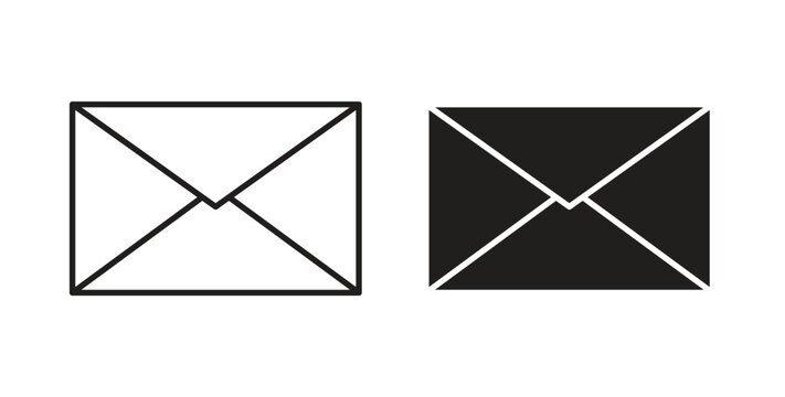 Email icon, Outline Symbol Illustration, Editable Stroke perfect for logos and more