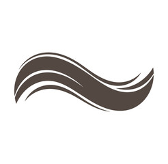 Naklejka premium Brown wave shape with white lines on clean background