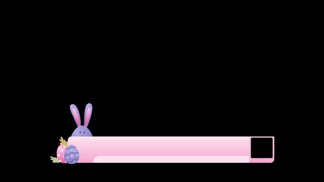 animation easter lower third with accessibility for stream channel template