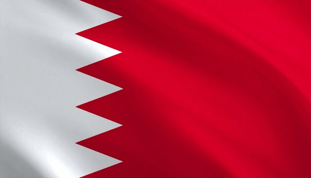 Bahrain flag with serrated edge