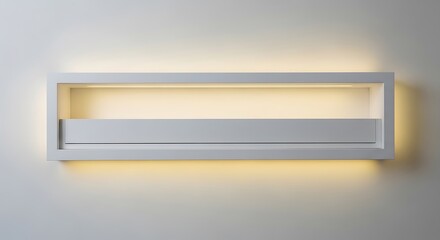 Obraz premium modern rectangular wall light fixture with warm glow