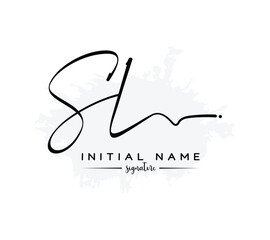 SL S L initial letter handwriting and signature logo