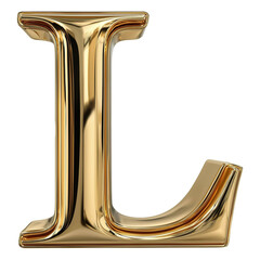 golden font letter L