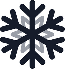 Simple Flat Style Snowflake Winter Season Geometric Shape Icon Decoration