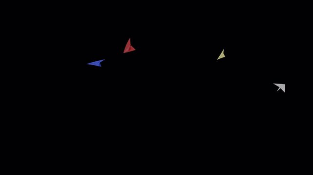 Paper fly animation 3d rendered 4k