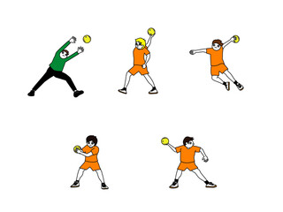 ハンドボール男子イラスト