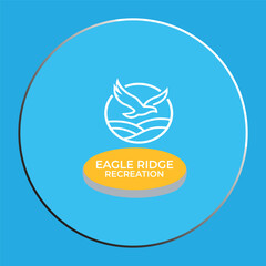 Minimalist Eagle Logo Design for Outdoor Recreation and Parks