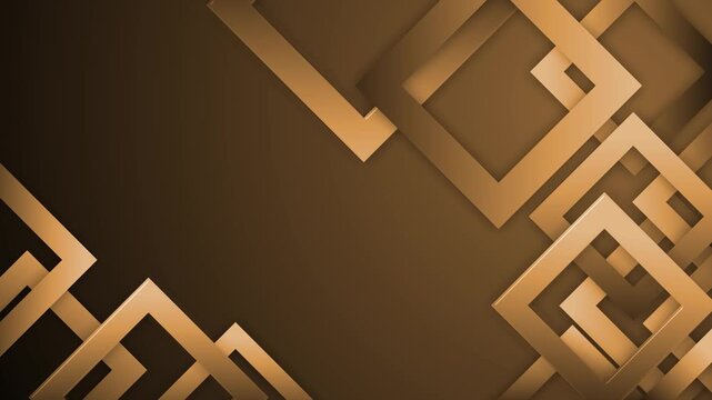 Abstract layered geometric squares background animation, Paper squares with soft shadows forming diagonal corners, minimal clean geometric background