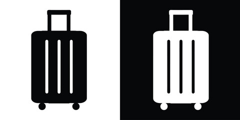 Suitcase icon. Luggage silhouette vector. Travel luggage icon