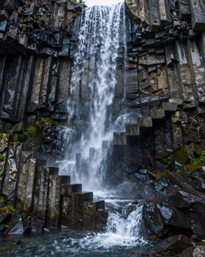 Paradoxical Basalt Waterfall Geometry