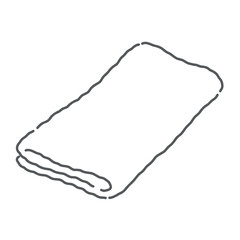 Fototapeta premium 乾いたタオル・フェイスタオルのイラスト（汗拭き・熱中症対策グッズ）