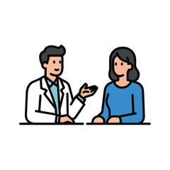 Fototapeta premium Doctor consulting patient in a medical office setting