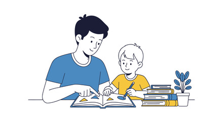 Group of people exercising together in colorful flat illustration style