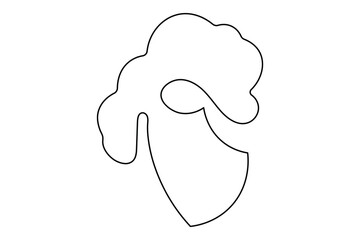 Obraz premium Cloud storage one line icon minimalist outline vector