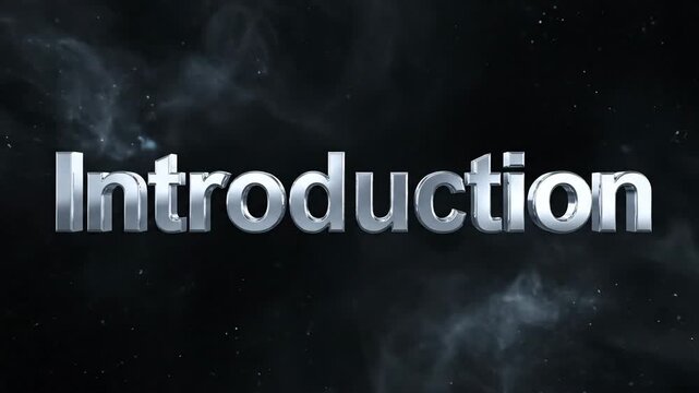 Introduction" text with nebula background and bright lens flare