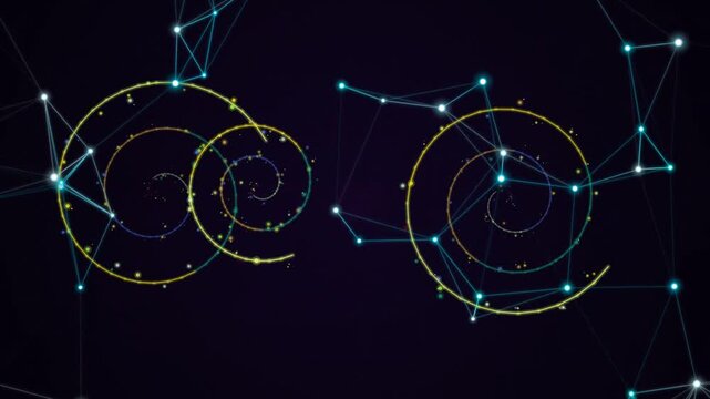 Constellation Patterns in Dark Space Background.