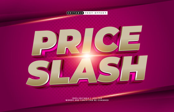 Price Slash Editable Text Effect - Limited Time Promotion Typography for Marketing Banner