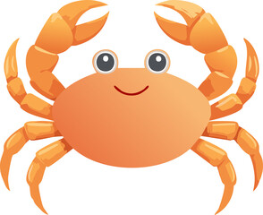 Fototapeta premium cartoon crab with a smile