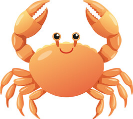 Fototapeta premium cartoon crab with a smile