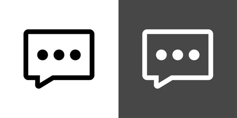 シンプルな吹き出しのアイコン　入力