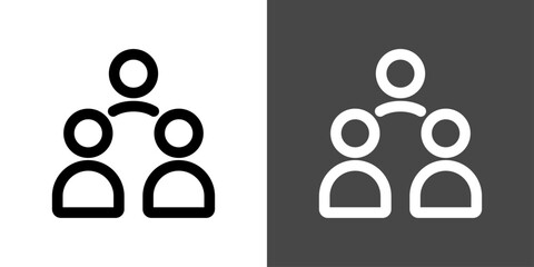 シンプルな複数の人のアイコン　チーム　グループ