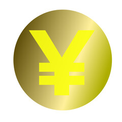 Obraz premium golden yen symbol