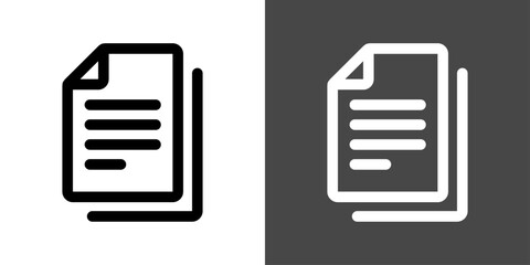 シンプルな書類のアイコンイラスト