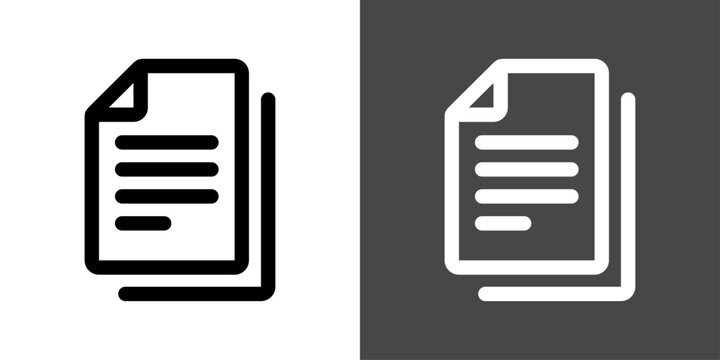 シンプルな書類のアイコンイラスト