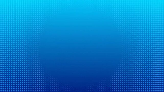 Vibrant blue gradient background with a subtle halftone dot pattern