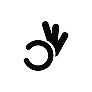 Black peace sign hand gesture symbol black symbol white background sign of peace