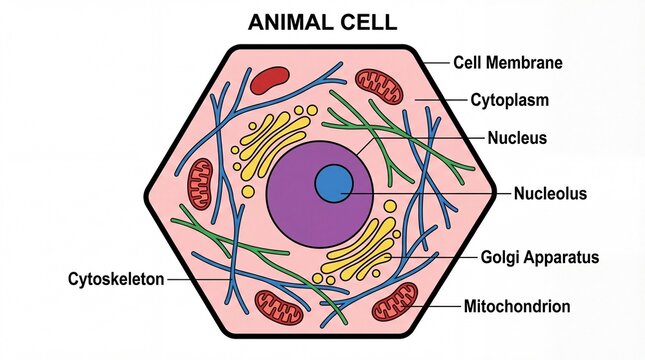 Animal Cell Structure: A Detailed Diagram of Cellular Components.