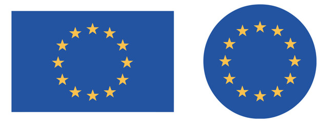 European Union EU flag vector icon © maruf 2