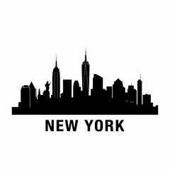 Fototapeta premium New York city skyline silhouette