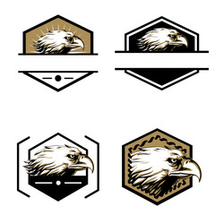 Badge Hexagonal Eagle Royal Bird Emblem