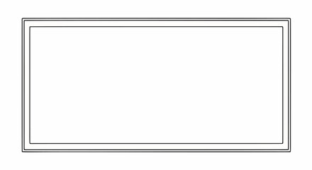 Obraz premium black rectangular frame isolated on white background