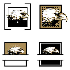 Badge Rectangular Falcon Sports Team Logo