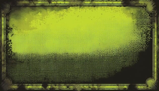 grunge texture with halftone dots and distressed frame