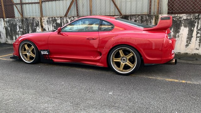 Selangor - Malaysia, Feb 25th 2026, This is a modified Toyota Supra MK4 (A80), a Japanese sports car icon known for its performance and popularity among tuners