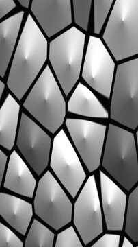 Abstract Geometric Pattern with Metallic Texture and Light Reflections.