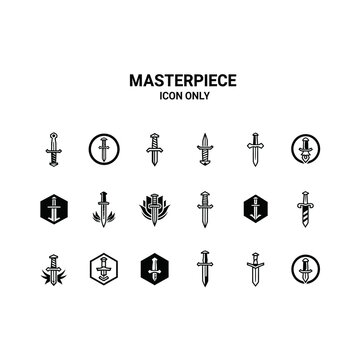 Sword Icon Set vector illustration