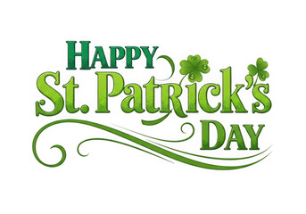 Fototapeta premium Celebrate st. patrick's day with a festive and colorful graphic design isolated on transparent background
